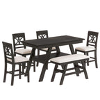 Table de salle à manger en bois hauteur comptoir avec étagère de rangement