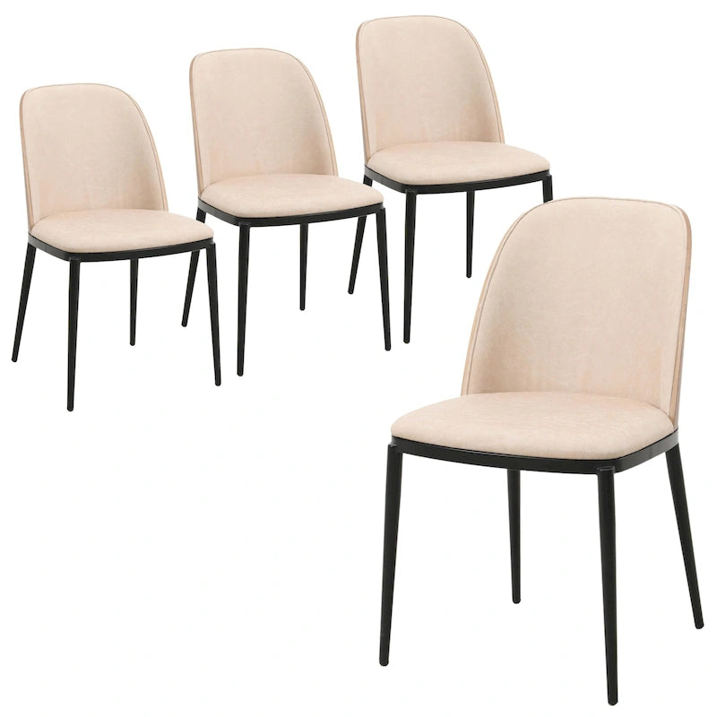 Chaise de salle à manger avec assise rembourrée, chaise d'appoint avec cadre en bois MDF en acier