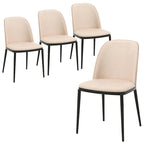 Chaise de salle à manger avec assise rembourrée, chaise d'appoint avec cadre en bois MDF en acier