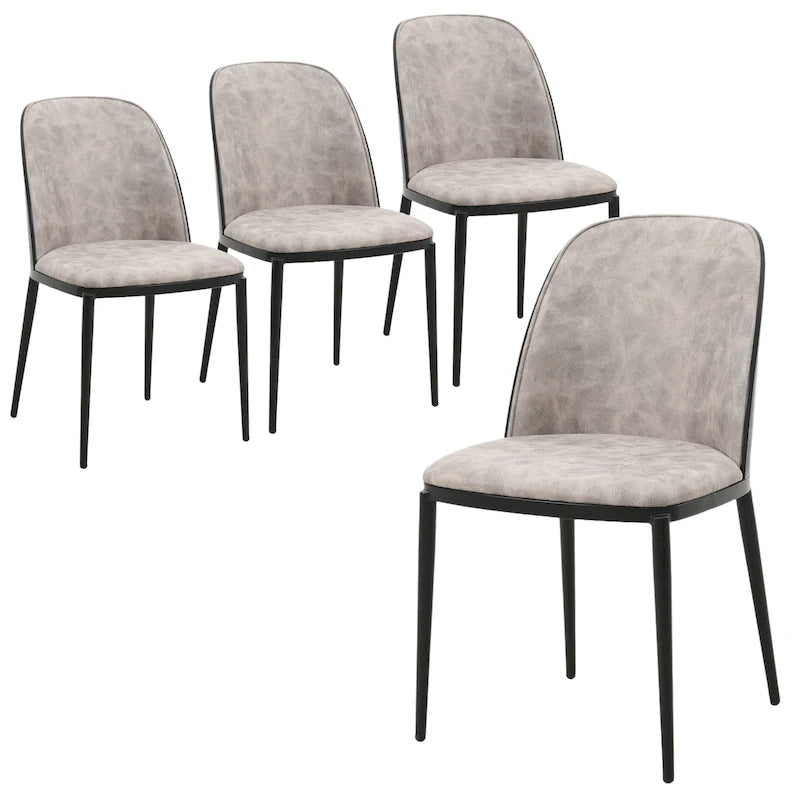 Chaise de salle à manger avec assise rembourrée, chaise d'appoint avec cadre en bois MDF en acier