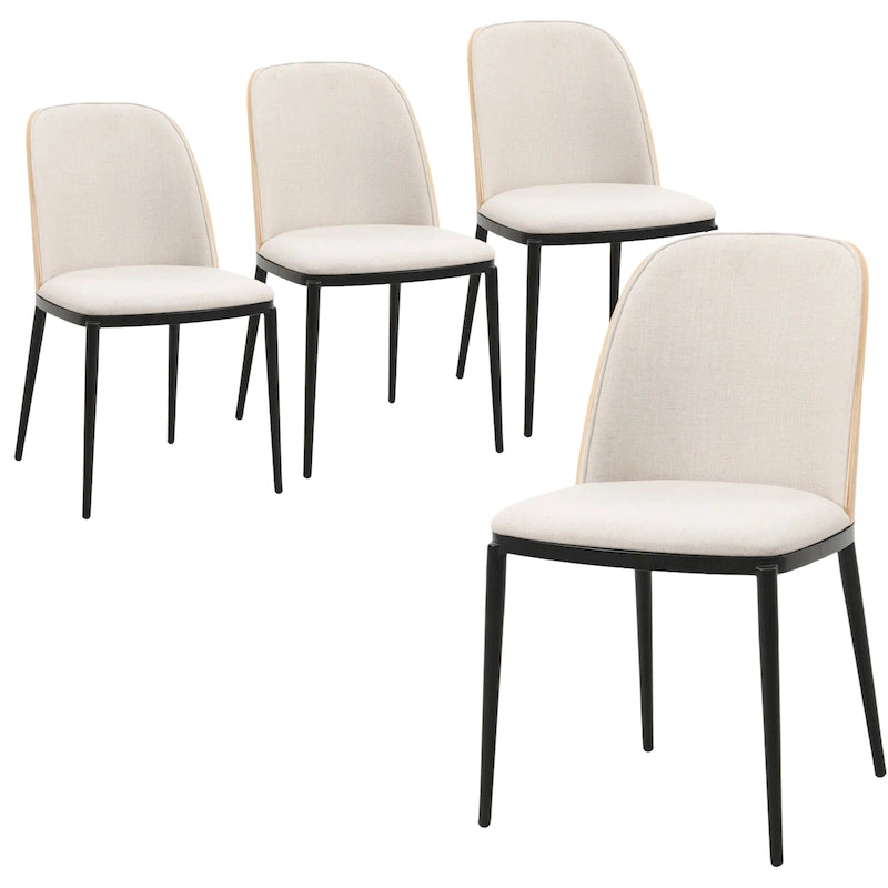 Chaise de salle à manger avec assise rembourrée, chaise d'appoint avec cadre en bois MDF en acier