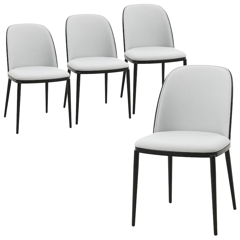 Chaise de salle à manger avec assise rembourrée, chaise d'appoint avec cadre en bois MDF en acier