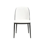Chaise de salle à manger avec assise rembourrée, chaise d'appoint avec cadre en bois MDF en acier