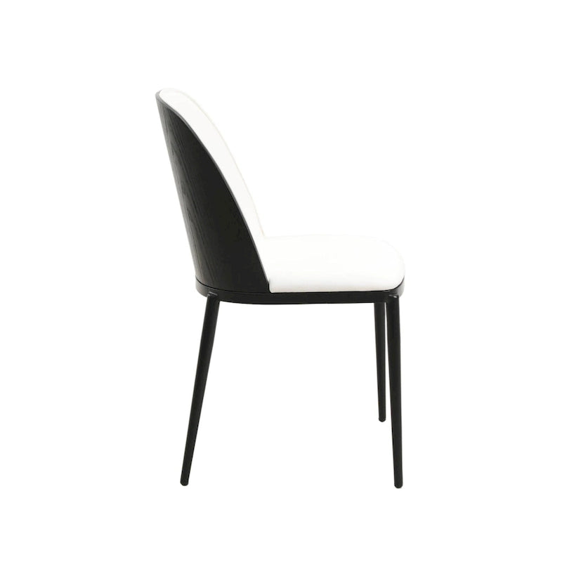 Chaise de salle à manger avec assise rembourrée, chaise d'appoint avec cadre en bois MDF en acier