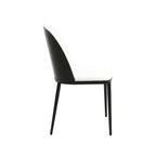Chaise de salle à manger avec assise rembourrée, chaise d'appoint avec cadre en bois MDF en acier