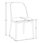 Chaise de salle à manger avec assise rembourrée, chaise d'appoint avec cadre en bois MDF en acier
