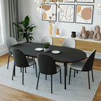 Chaise de salle à manger avec assise rembourrée, chaise d'appoint avec cadre en bois MDF en acier