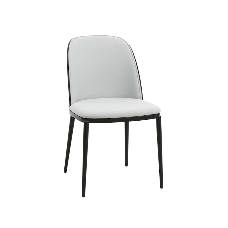 Chaise de salle à manger avec assise rembourrée, chaise d'appoint avec cadre en bois MDF en acier
