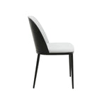Chaise de salle à manger avec assise rembourrée, chaise d'appoint avec cadre en bois MDF en acier