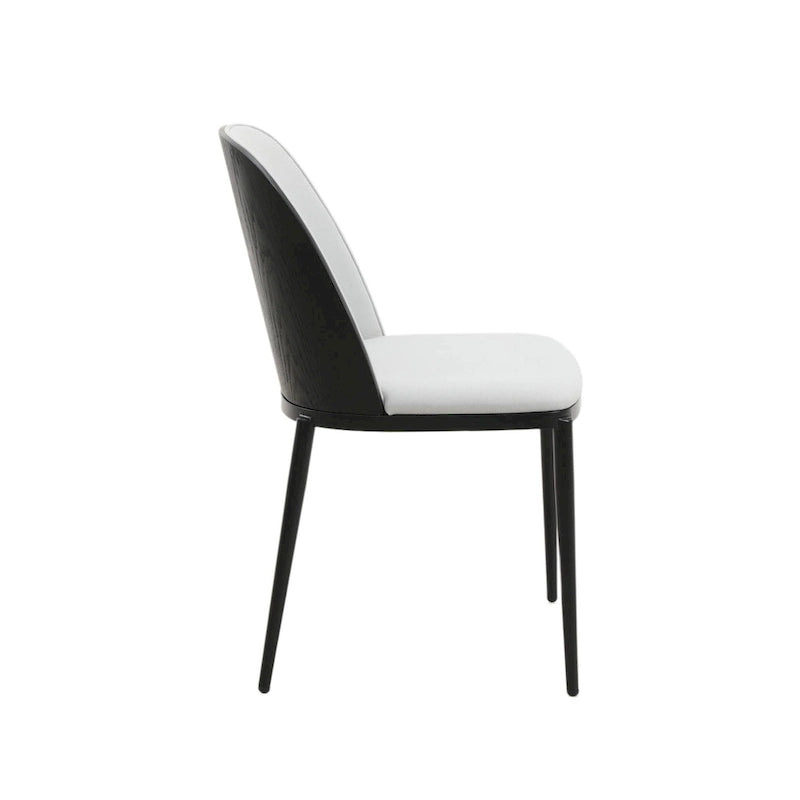 Chaise de salle à manger avec assise rembourrée, chaise d'appoint avec cadre en bois MDF en acier