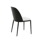 Chaise de salle à manger avec assise rembourrée, chaise d'appoint avec cadre en bois MDF en acier