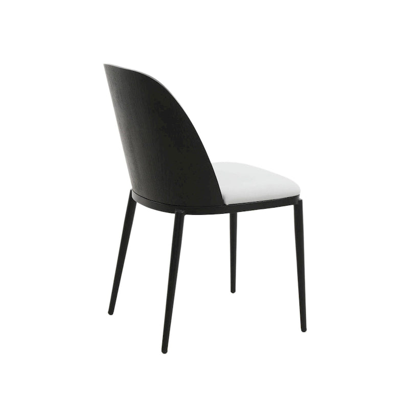 Chaise de salle à manger avec assise rembourrée, chaise d'appoint avec cadre en bois MDF en acier