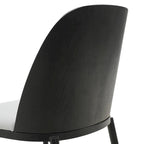 Chaise de salle à manger avec assise rembourrée, chaise d'appoint avec cadre en bois MDF en acier