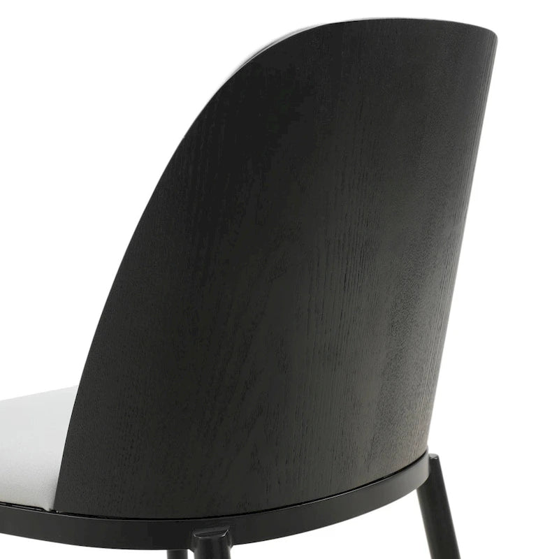 Chaise de salle à manger avec assise rembourrée, chaise d'appoint avec cadre en bois MDF en acier