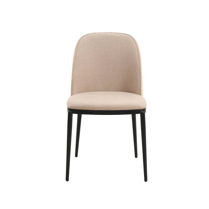 Chaise de salle à manger avec assise rembourrée, chaise d'appoint avec cadre en bois MDF en acier