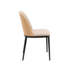 Chaise de salle à manger avec assise rembourrée, chaise d'appoint avec cadre en bois MDF en acier