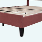 Lit plateforme rembourré Queen Size avec motif floral