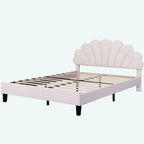 Lit plateforme rembourré Queen Size avec motif floral