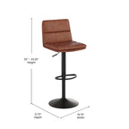 Tabourets de bar commerciaux sans accoudoirs à hauteur réglable