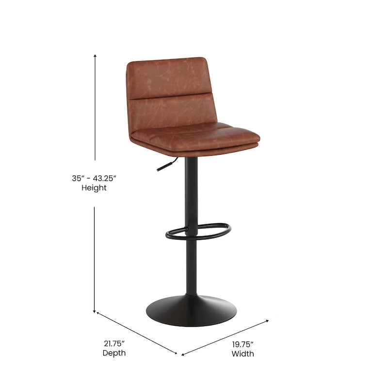 Tabourets de bar commerciaux sans accoudoirs à hauteur réglable