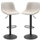 Tabourets de bar pivotants Chaises de bar réglables en hauteur Rembourrés avec dossier pour cuisine, comptoir et bar de maison