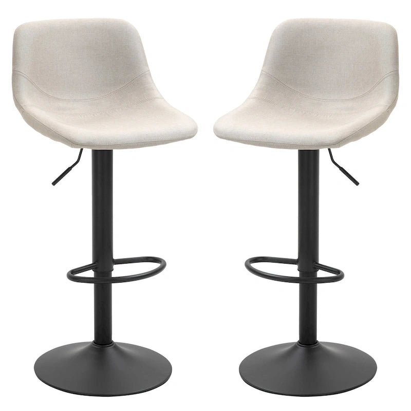 Tabourets de bar pivotants Chaises de bar réglables en hauteur Rembourrés avec dossier pour cuisine, comptoir et bar de maison