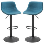 Tabourets de bar pivotants Chaises de bar réglables en hauteur Rembourrés avec dossier pour cuisine, comptoir et bar de maison