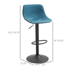Tabourets de bar pivotants Chaises de bar réglables en hauteur Rembourrés avec dossier pour cuisine, comptoir et bar de maison