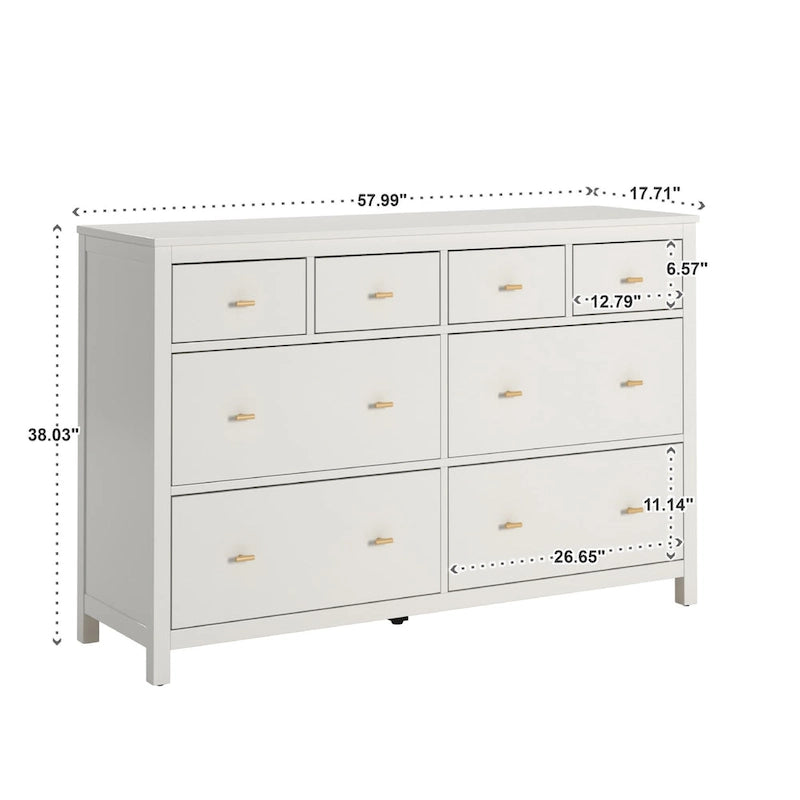 Commode 8 tiroirs Lydia