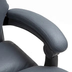 Chaise de bureau de massage inclinable chauffante à vibrations en microfibre