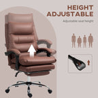 Chaise de bureau de massage inclinable chauffante à vibrations en microfibre