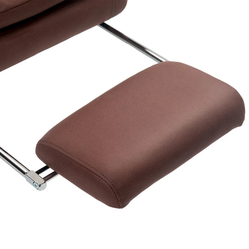 Chaise de bureau de massage inclinable chauffante à vibrations en microfibre