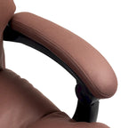 Chaise de bureau de massage inclinable chauffante à vibrations en microfibre