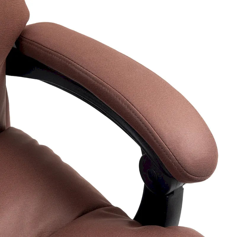 Chaise de bureau de massage inclinable chauffante à vibrations en microfibre