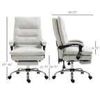 Chaise de bureau de massage inclinable chauffante à vibrations en microfibre