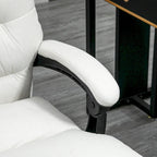 Chaise de bureau de massage inclinable chauffante à vibrations en microfibre