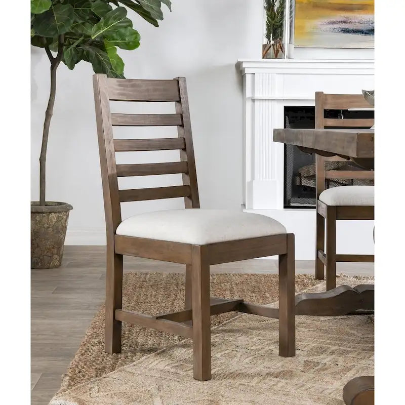 Chaise de salle à manger en bois rembourrée Quincy