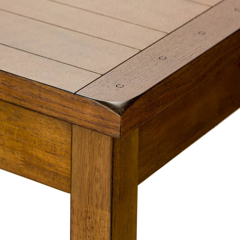 Table de salle à manger plateau massif dossier gerbe chêne rustique