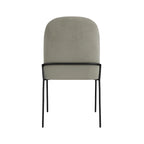 Chaise de salle à manger moderne capitonnée en velours