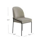 Chaise de salle à manger moderne capitonnée en velours