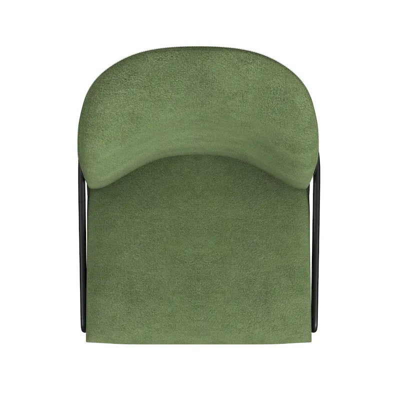 Chaise de salle à manger moderne capitonnée en velours
