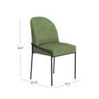 Chaise de salle à manger moderne capitonnée en velours