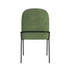 Chaise de salle à manger moderne capitonnée en velours