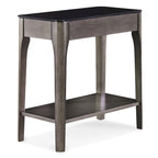 Table d'appoint Hemer avec plateau en verre noir
