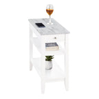 Table d'appoint de chevet American Heritage à 1 tiroir avec étagères