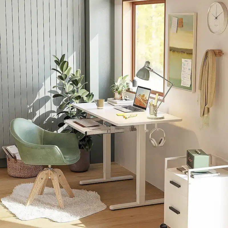 FEZIBO/Home Office Furniture/Wood/Desk With Keyboard Tray/Desks
