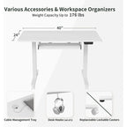 FEZIBO/Meubles de bureau à domicile/Bois/Bureau avec tablette coulissante pour clavier/Bureaux
