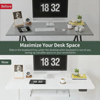 FEZIBO/Meubles de bureau à domicile/Bois/Bureau avec tablette coulissante pour clavier/Bureaux