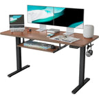FEZIBO/Meubles de bureau à domicile/Bois/Bureau avec tablette coulissante pour clavier/Bureaux
