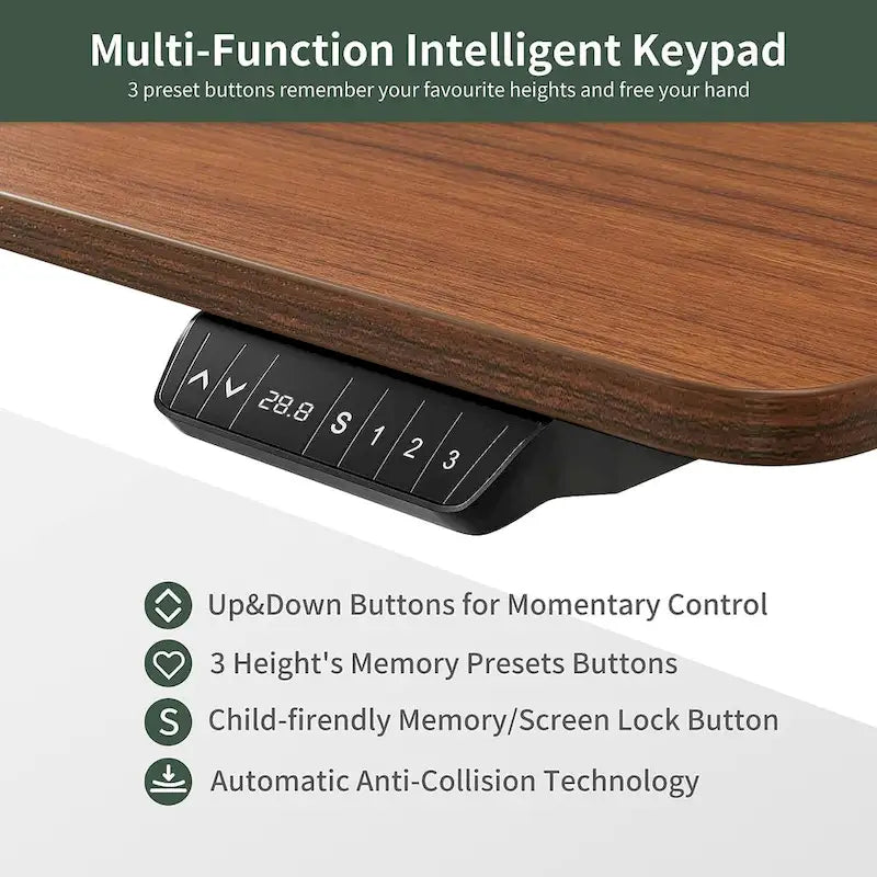 FEZIBO/Meubles de bureau à domicile/Bois/Bureau avec tablette coulissante pour clavier/Bureaux